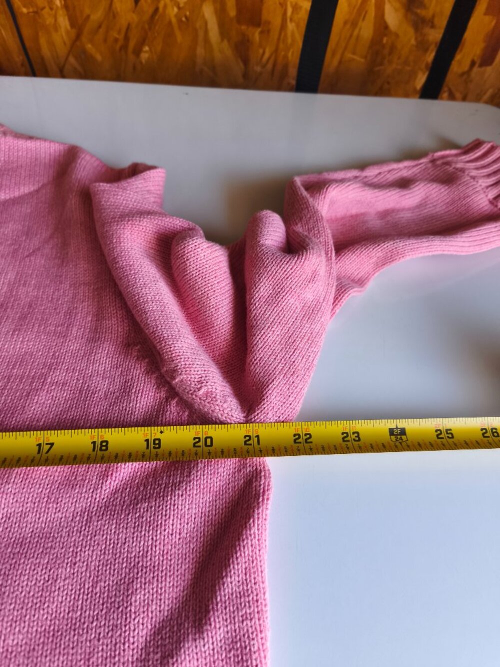 Lands End 100% Cotton V-Neck Button Down Cardigan sz L Pink Preppy Cottagecore - Picture 9 of 10